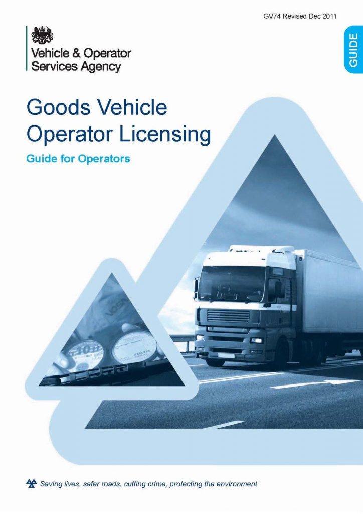 DVSA (VOSA) GV74 Goods Vehicle Operator Licensing
